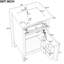 Meuble-lavabo de 20 po avec lavabo, tablette réglable, tiroir inclinable et bois d'hévéa pour les petits espaces de vie