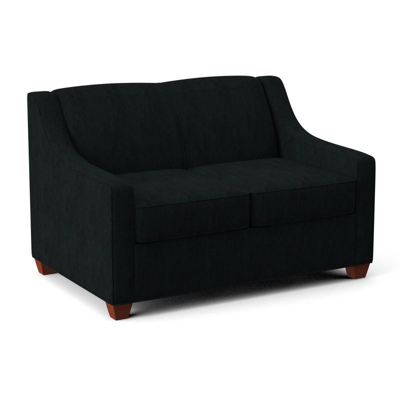 Phillips 52" Square Arm Sofa Bed with Reversible Cushions, BM Cherry, Cardigan Coal