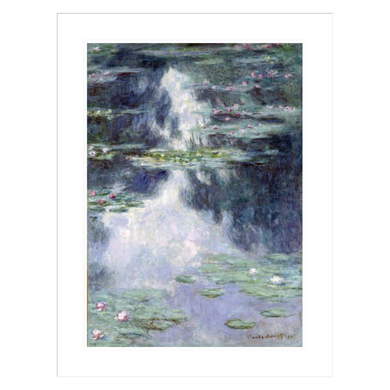 Étang avec nénuphars par Claude Monet - Reproduction giclée encadrée, H 29,5 po x l 22,8 po