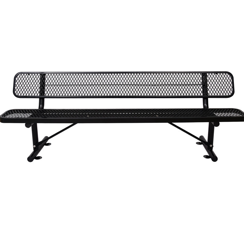 8 pi Banc d'extérieur en acier robuste et fiable - noir pour l'écurie, Noir