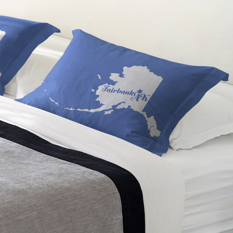 Fairbanks Sham Set, Standard/Twin, Microfiber, Blue