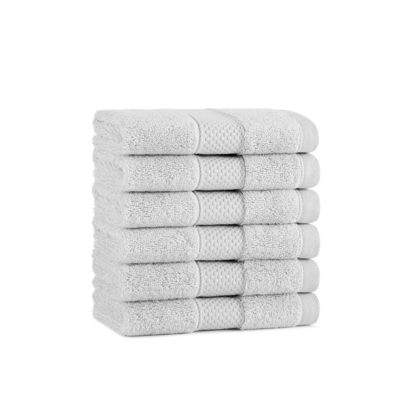 Standard Cotton Washcloth 13x13 (6/Pack), Fog Gray