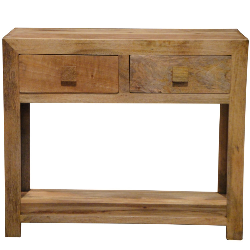 Munnar 90cm Solid Wood Console Table, Light Mango