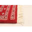 Tapis rouge foncé Maleaha Peshawar Bokhara 2 pi 6 po x 3 pi 9 po