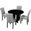 Table de salle à manger moderne 43 po avec chaises rembourrées Modern