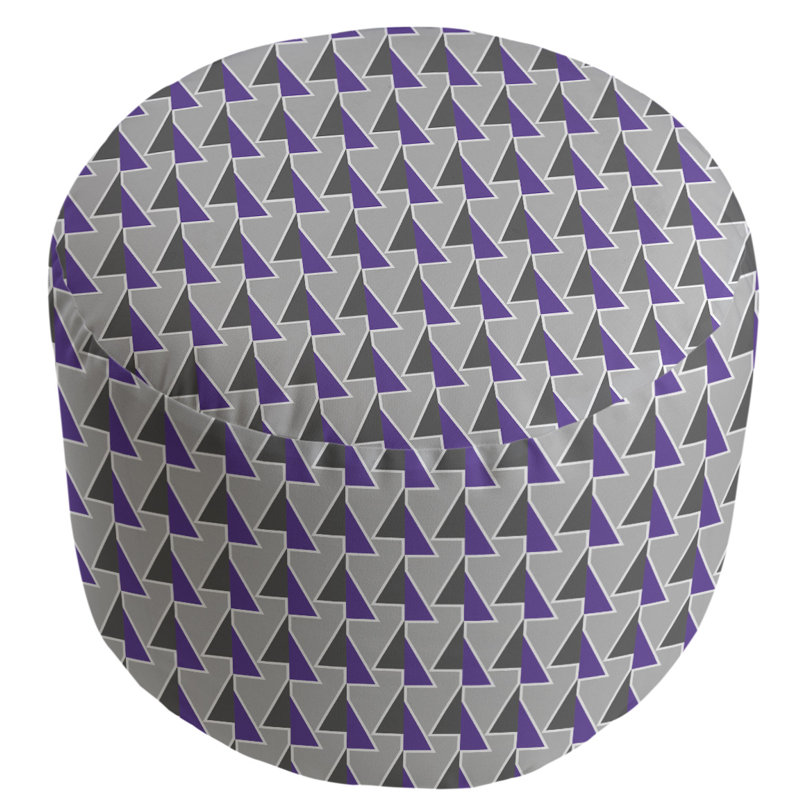 Upholstered Pouf, Purple