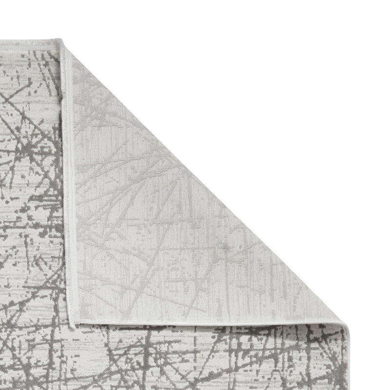 Mirage Cressie Machine Woven Grey Area Rug, Rectangle 80 x 150cm