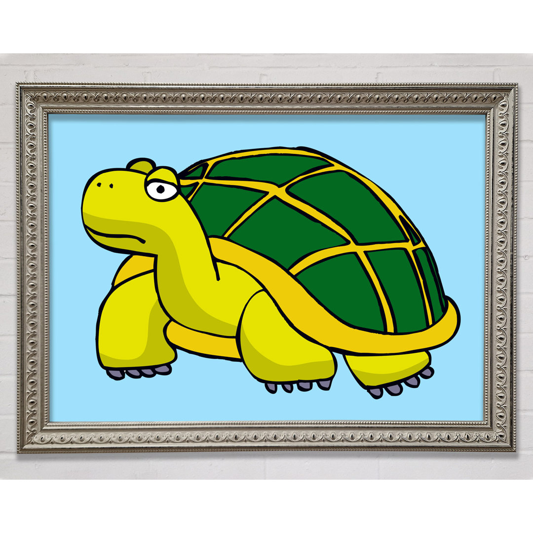 Big Turtle Baby Blue - Einzelner Bilderrahmen Kunstdrucke