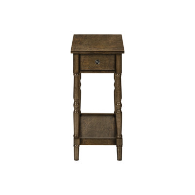 Table d'appoint pour petits espaces - Conception pratique avec étagère de rangement à 2 niveaux