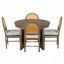 Ensemble de table de salle à manger 5 pièces pour 5 personnes, ensemble de table de salle à manger extensible rétro avec 4 chaises rembourrées, ensemble de table de cuisine et chaises pour la salle à manger et la cuisine-130038009-130038012-130038016-130038019-130038020