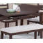 Ensemble de salle à manger de style contemporain 6 pièces Noyer