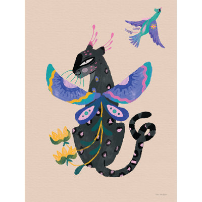 Le chat volant sur toile