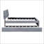 Lit plateforme tapissier avec lit gigogne double Teddy