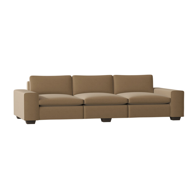 Liam Sofa, Bella Black Performance Velvet, Brown Mahogany