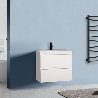 Corelli 600mm Single Bathroom Vanity with Drop In Ceramic Basin