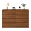 Commode 8 tiroirs pour chambre à coucher 55 po - Commode en bois incurvée anti-abordage pour garde-robe avec texture naturelle et fentes pré-intégrées pour meuble télé, salon, chambre de bébé