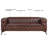 Natsue 84.06'' Faux Leather Sofa-573422054