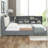 Wood Full Size platform bed with Storage Headboard, Shelves and 2 Drawers-1527327570