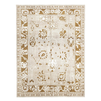 Oushak Vintage One-of-a-Kind 9'6" X 12'7" Wool Area Rug Brown