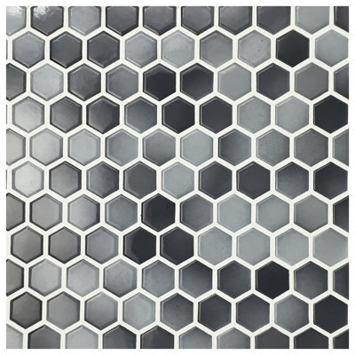 1" x 1" Ceramic Mosaic Sheet Wall Tile