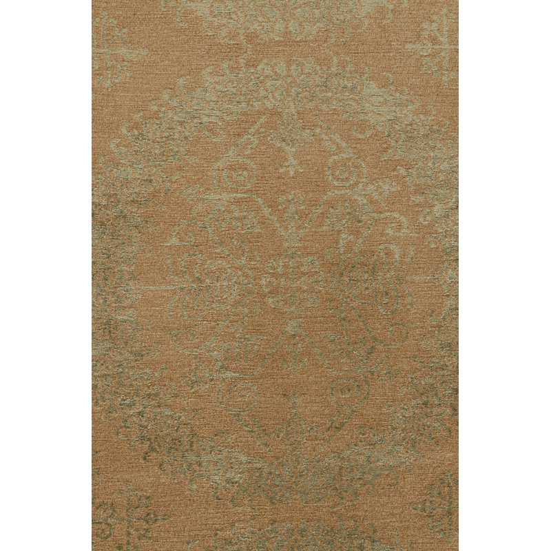 Rug & Kilim’S European Style Rug In Gold With Floral Medallions “Catana”