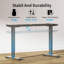 Structure de bureau électrique à deux moteurs avec contrôleur de mémoire, pieds de table de bureau d'ordinateur réglables jusqu'à 47,3 po pour bureau à domicile, montage rapide-1056596189
