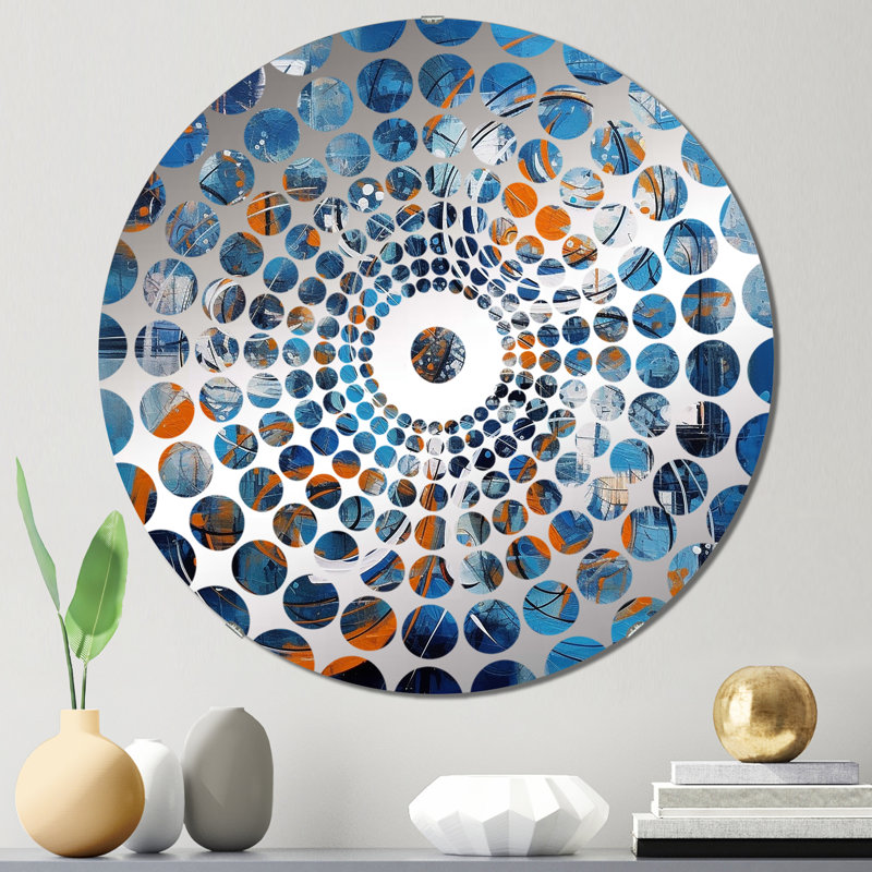 Briseida - Miroir décoratif à cercles concentriques, 23,6 po x 23,6 po