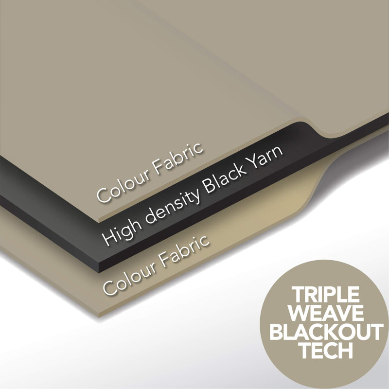 Abneer Blackout Curtain Pair, 55cm Width x 245cm Drop