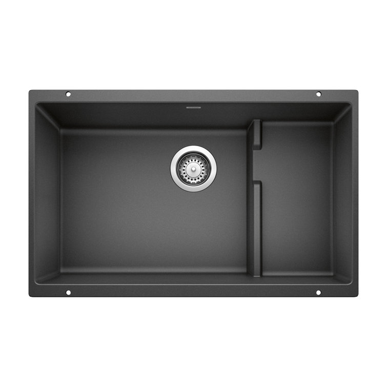 Blanco 519450 Precis Cascade SILGRANIT 29" Single Bowl Undermount Kitchen Sink with Colander
