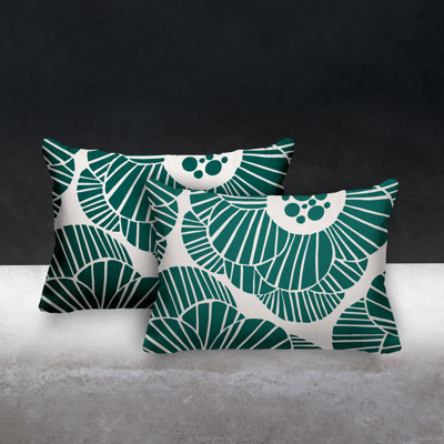  Polyester/Polyester Blend Lumbar Rectangular Indoor/Outdoor Pillow Cover & Insert