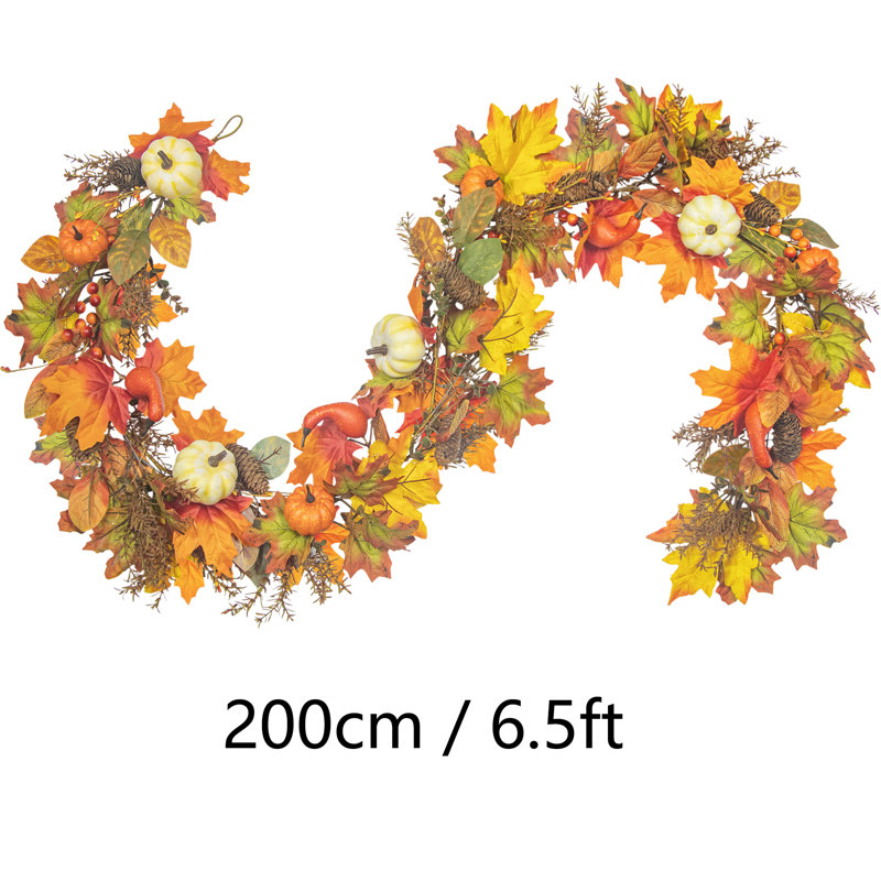 Guirlande d'automne 6,5 pi avec lumières DEL avec minuterie