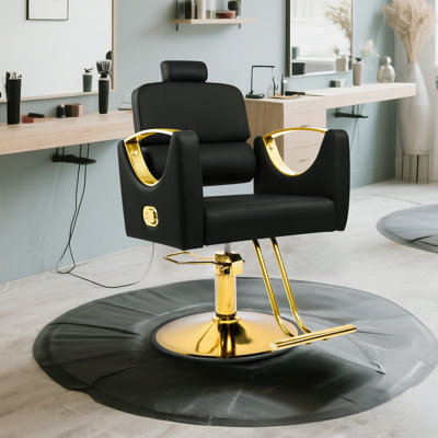 Fauteuil de coiffeur inclinable pour coiffeur, fauteuil de coiffeur inclinable 360 ° avec pompe hydraulique robuste