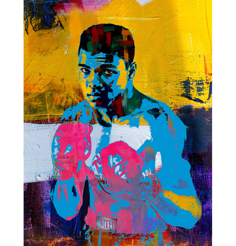 «Ali» par Stephen Chambers, impression sur toile tendue, L 20 po x H 24 po