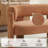 Upholstered Barrel Backrest Loveseat Sofa-734679136