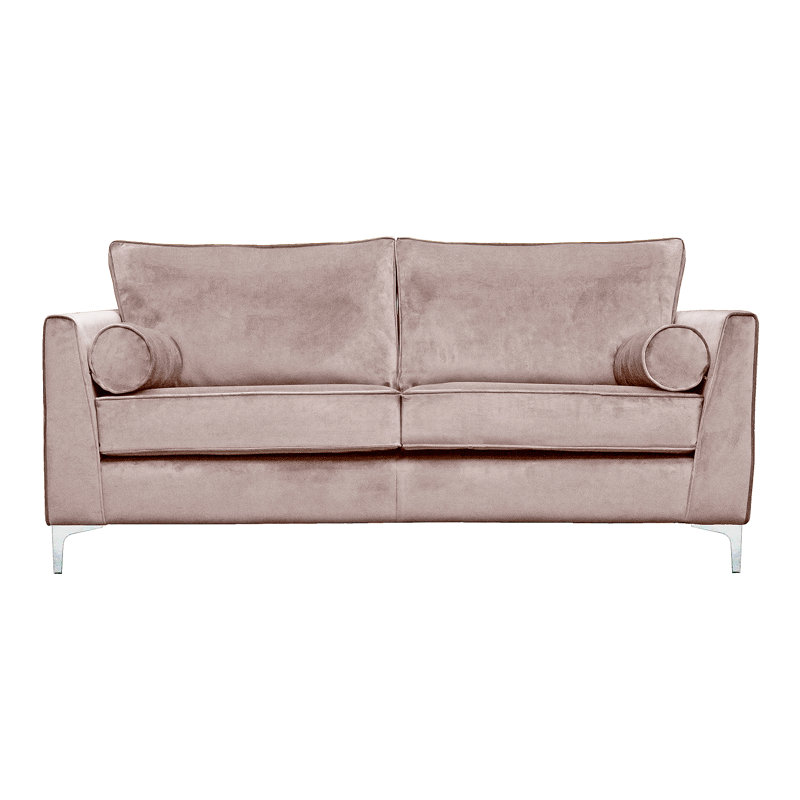 Giancarlo 3 Seater Velvet Sofa, Dusky Pink