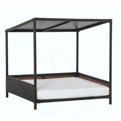 Dog House Raised Rattan Puppy Bed