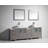  Modern 84" Freestanding Double Sink Bathroom Vanity with Engineered Marble Top and Matching Mirrors-27042766