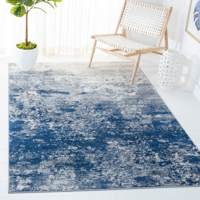 Stonerstown Area Rug, Rectangle 160 x 229 cm, Grey/Navy