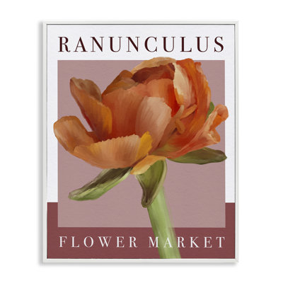 Ranunculus Flower Market Framed Giclee, design by Jennifer Stith
