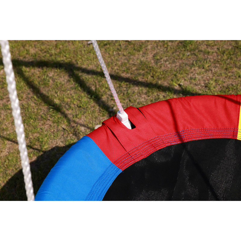 Ensemble de balançoire pour la cour arrière, ensemble de balançoire de 440 lb avec support de balançoire extérieur en métal robuste, 1 siège de balançoire à soucoupe et 1 siège de balançoire à ceinture