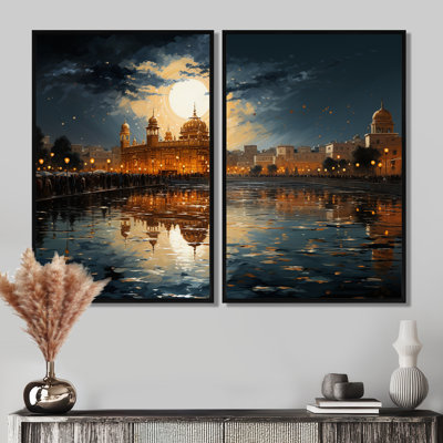«Hinduisim Golden Temple I - Large Hinduism», reproduction d'art sur toile