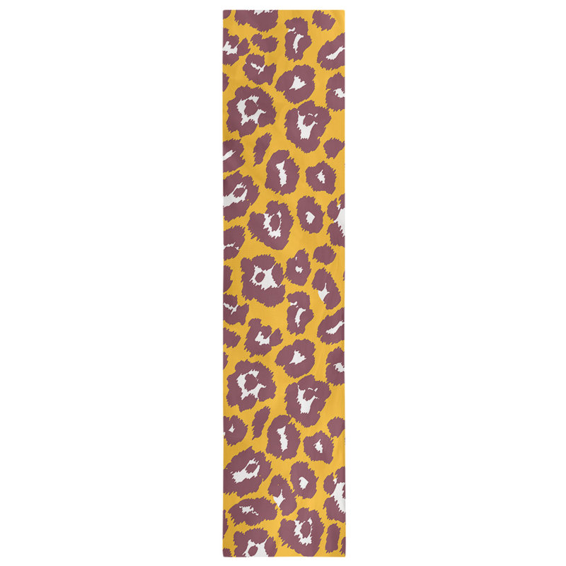 Animal Print Table Runner, 72" x 16", Gold