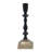 9” Black and Gold Taper Candle Holder with Traditional Spindle Design, Decorative Aluminum Candlestick for Mantel, Tabletop, or Centerpiece -91481033