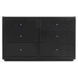 Aspen 6 Drawer Dresser, White With Textured Oat