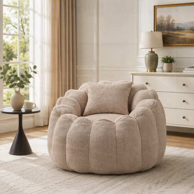 Pouf poire à motif floral pour adultes, canapé de lecture surdimensionné en fausse fourrure ultra douce, parfait pour le salon et la chambre.