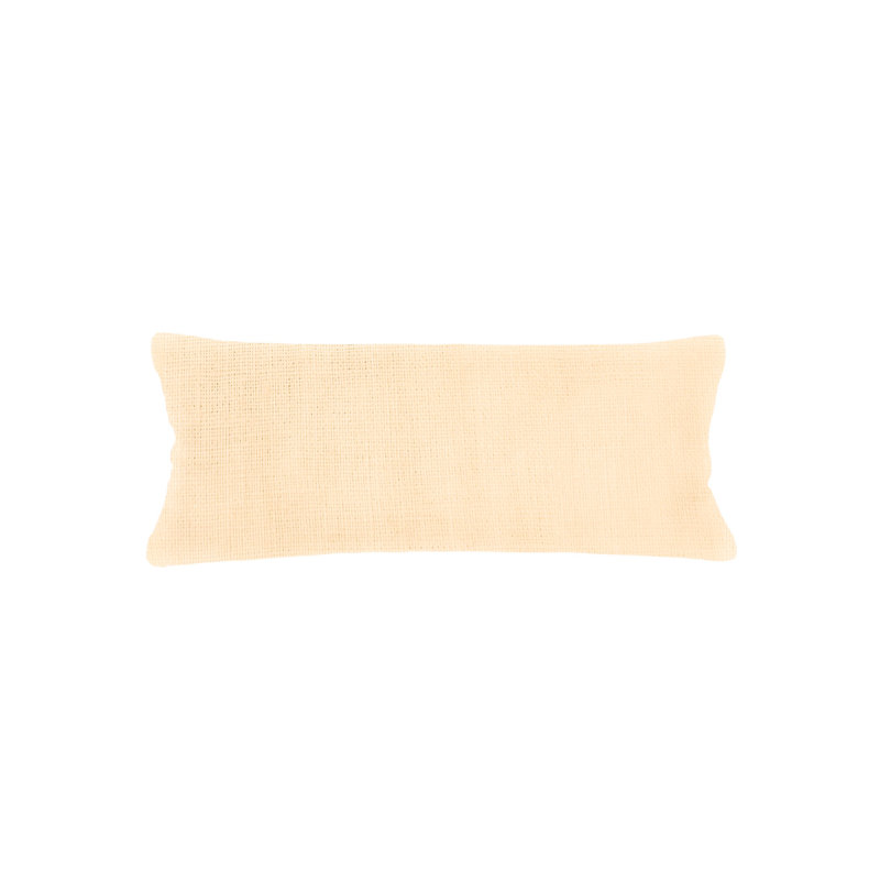 Sandy Beige So Soft Linen Pillow 14x40 with Down Alternative Insert, Light Yellow