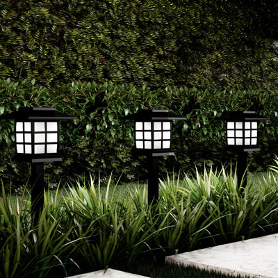 Solar Matte Black Solar Powered Integrated LED Pathway Light Pack