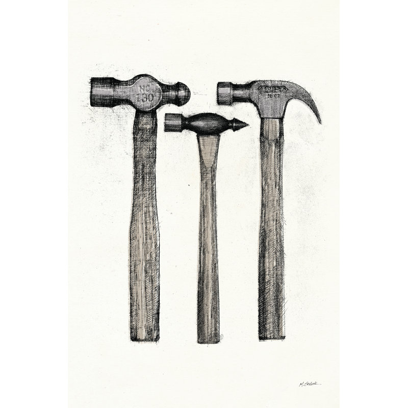 Hammers with Colour Crop 1 Piece Wrapped Canvas Wall Art, 122cm H x 81cm W