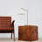 Bonnay Table Lamp with Gold Brass Curved Base