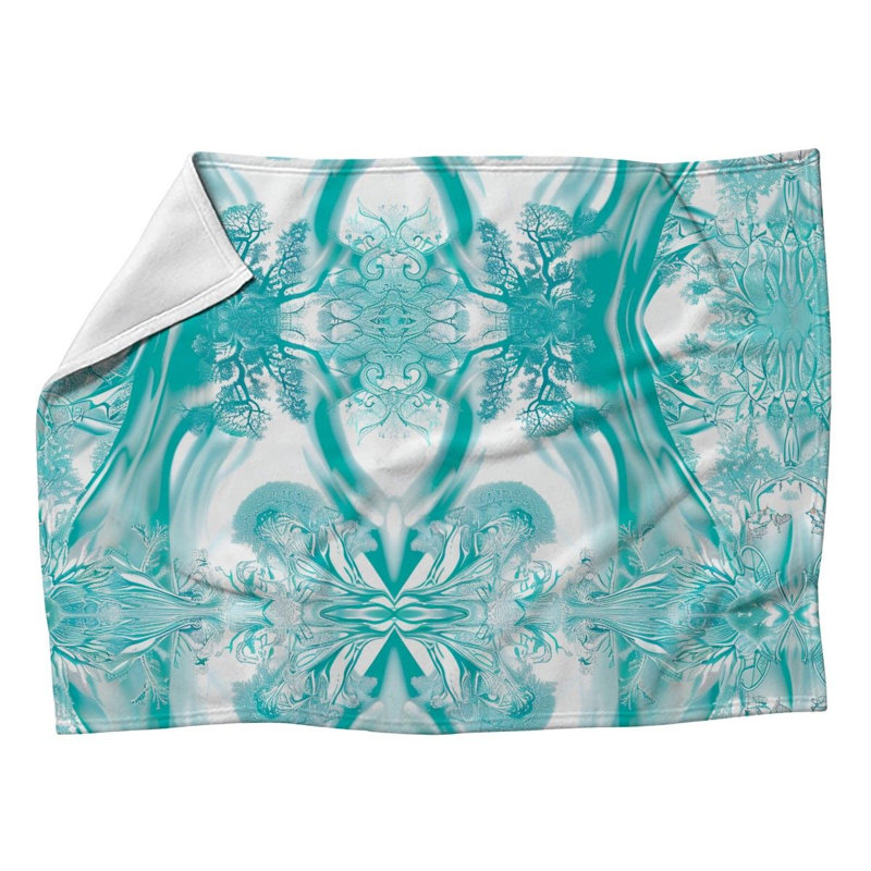 Nature Symmetry Abstract Nature Symmetry Fleece Blanket, Grand lit